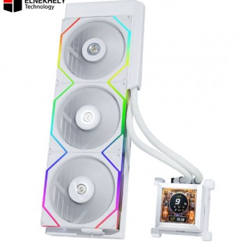 Lian Li HydroShift LCD 360MM (White ) AIO Cooler – High-Performance Liquid Cooling, No Fans Included