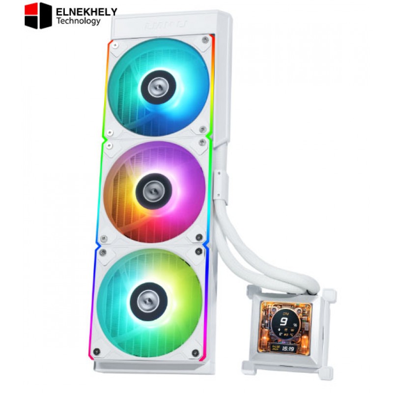 Lian Li HydroShift LCD 360MM (White ) AIO Cooler – High-Performance Liquid Cooling, No Fans Included Lian Li HydroShift LCD 360MM (White ) AIO Cooler – High-Performance Liquid Cooling, No Fans Included