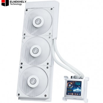 Lian Li HydroShift LCD 360MM (White ) AIO Cooler – High-Performance Liquid Cooling, No Fans Included