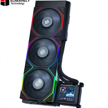 Lian Li HydroShift LCD 360R RGB (Black) AIO Liquid CPU Cooler – 2.88” IPS Display, Intel LGA1700 / AMD AM5/AM4 Compatible