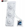 Lian Li HydroShift LCD 360R RGB White AIO Liquid CPU Cooler – 2.88” IPS Display 360mm Radiator, Intel LGA1700 & AMD AM5/AM4 Compatible