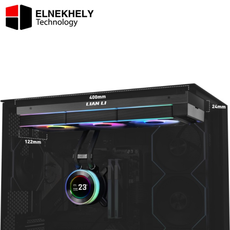Lian Li HydroShift II LCD-C 360TL 360mm AIO Liquid CPU Cooler – Black / White Lian Li HydroShift II LCD-C 360TL 360mm AIO Liquid CPU Cooler – Black / White
