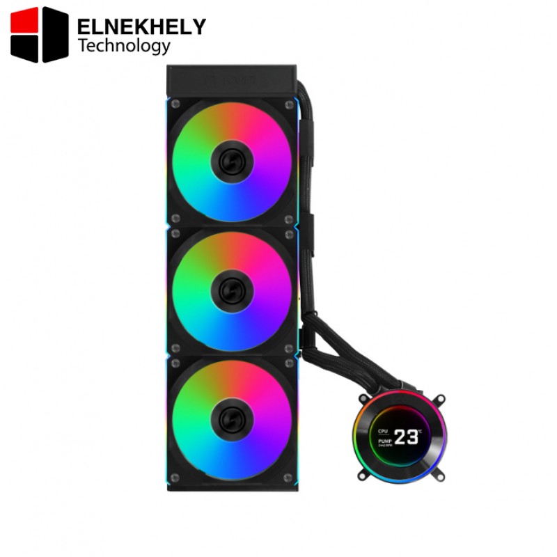 Lian Li HydroShift II LCD-C 360CL 360mm AIO Liquid CPU Cooler with UNI FAN CL Wireless – Black / White