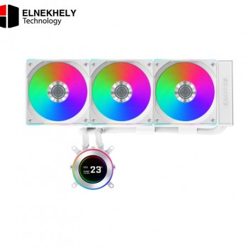 Lian Li HydroShift II LCD-C 360CL 360mm AIO Liquid CPU Cooler with UNI FAN CL Wireless – Black / White
