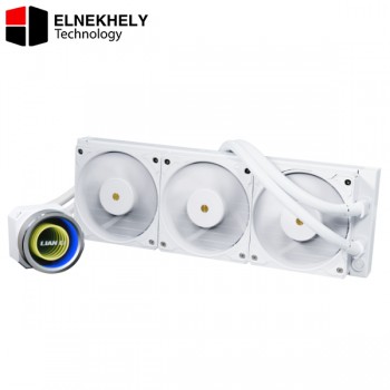 Lian Li Galahad II Trinity Performance 360mm AIO Liquid CPU Cooler – High- Speed 4200RPM Pump Reverse Blade LCP 120mm Fans Daisy - Chainable Radiator ARGB ( White )