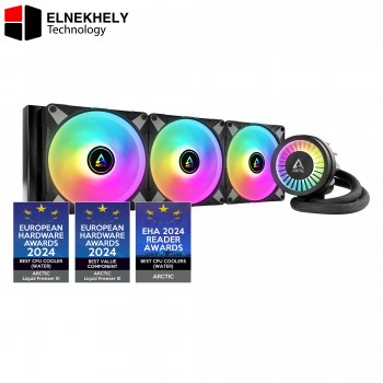 ARCTIC Liquid Freezer III 420 A-RGB CPU AIO Water Cooler – High-Performance 420mm Liquid Cooling System, PWM-Controlled Pump, 200–1900 RPM Fans, Intel LGA1851/LGA1700 & AMD AM5/AM4 Compatible – Black