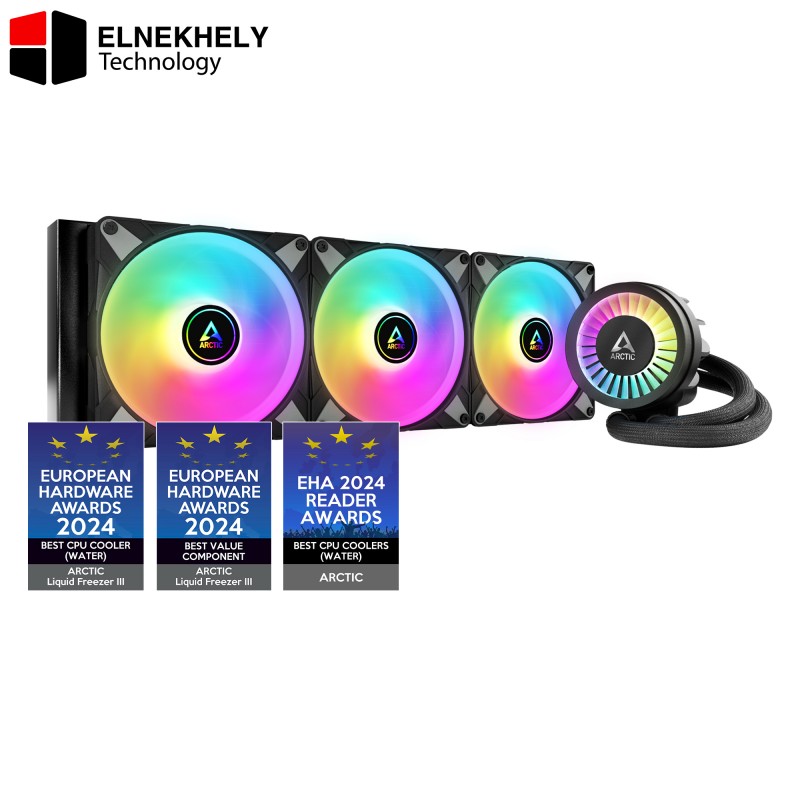 ARCTIC Liquid Freezer III 420 A-RGB CPU AIO Water Cooler – High-Performance 420mm Liquid Cooling System, PWM-Controlled Pump, 200–1900 RPM Fans, Intel LGA1851/LGA1700 & AMD AM5/AM4 Compatible – Black ARCTIC Liquid Freezer III 420 A-RGB CPU AIO Water Cooler – High-Performance 420mm Liquid Cooling System, PWM-Controlled Pump, 200–1900 RPM Fans, Intel LGA1851/LGA1700 & AMD AM5/AM4 Compatible – Black