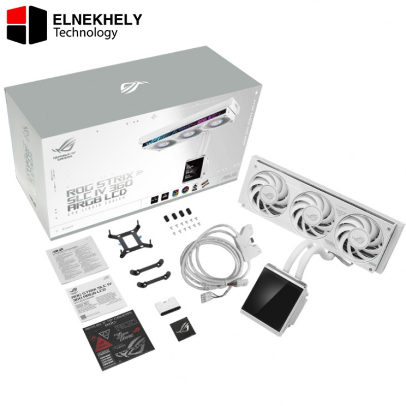ASUS ROG Strix LC IV 360 ARGB LCD White Edition CPU Liquid Cooler ASUS ROG Strix LC IV 360 ARGB LCD White Edition CPU Liquid Cooler