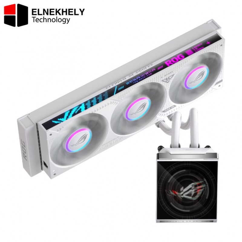 ASUS ROG Strix LC IV 360 ARGB LCD White Edition CPU Liquid Cooler ASUS ROG Strix LC IV 360 ARGB LCD White Edition CPU Liquid Cooler