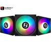 Lian Li ST120 RGB Black 3-Pack PWM Fans with ARGB Controller — 120mm High Static Pressure, 800-1900 RPM, 69.17 CFM Airflow, 2.6 mmH2O Air Pressure, Fluid Dynamic Bearings, 32 dBA Noise, Compatible with Motherboard RGB Sync Lian Li ST120 RGB Black 3-Pack PWM Fans with ARGB Controller — 120mm High Static Pressure, 800-1900 RPM, 69.17 CFM Airflow, 2.6 mmH2O Air Pressure, Fluid Dynamic Bearings, 32 dBA Noise, Compatible with Motherboard RGB Sync