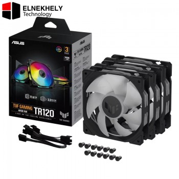 TUF Gaming TR120 ARGB Chassis Fan – High Static Pressure & Airflow Performance, 120mm PWM Cooling Fan with Addressable RGB Lighting, Durable Design for Optimal PC Cooling & Customizable Illumination