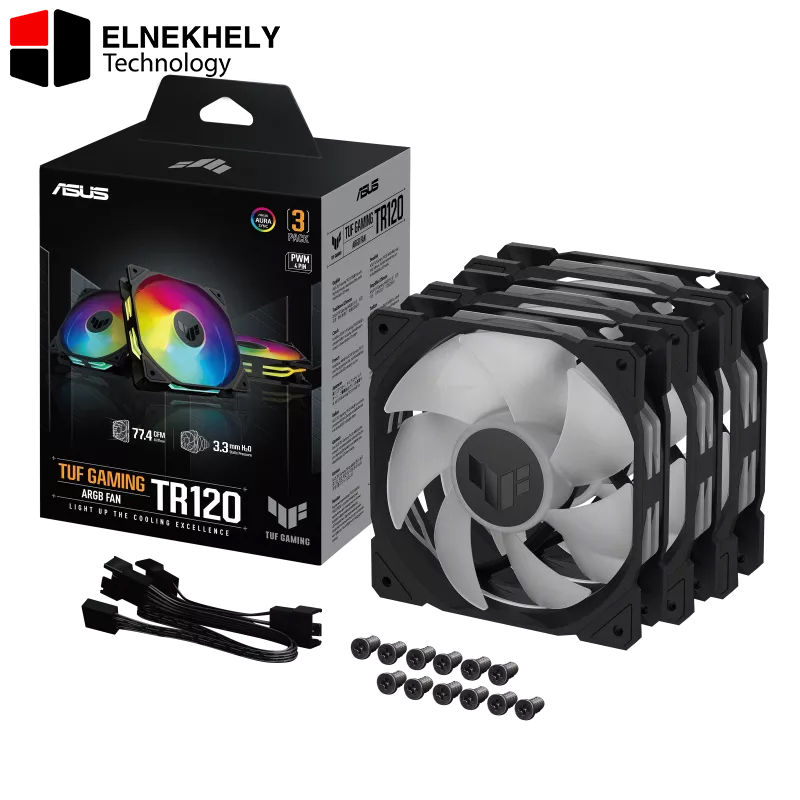 TUF Gaming TR120 ARGB Chassis Fan – High Static Pressure & Airflow Performance, 120mm PWM Cooling Fan with Addressable RGB Lighting, Durable Design for Optimal PC Cooling & Customizable Illumination TUF Gaming TR120 ARGB Chassis Fan – High Static Pressure & Airflow Performance, 120mm PWM Cooling Fan with Addressable RGB Lighting, Durable Design for Optimal PC Cooling & Customizable Illumination
