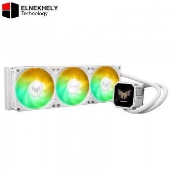 ASUS TUF Gaming LC III 360 ARGB LCD White Edition – All-in-One Liquid CPU Cooler with 2.8” IPS Display, Triple ARGB Fans, High Airflow, Quiet Pump, Intel LGA 1851/1700/1200 & AMD AM5/AM4 Support