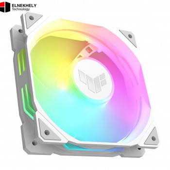 TUF Gaming TR120 ARGB White Chassis Fan – 120mm PWM High Static Pressure & Airflow Cooling Fan, Addressable RGB Lighting, Durable Design, Optimized for PC Cases, Radiators & Heatsinks