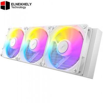Antec Vortex 360mm ARGB LUM Liquid CPU Cooler – AIO Water Cooling System with PWM Fans Addressable RGB, Intel & AMD Support Up to 280W TDP (White)