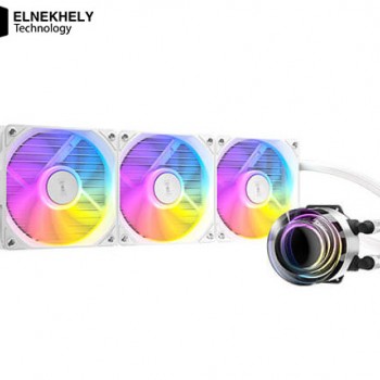Antec Vortex 360mm ARGB LUM Liquid CPU Cooler – AIO Water Cooling System with PWM Fans Addressable RGB, Intel & AMD Support Up to 280W TDP (White)