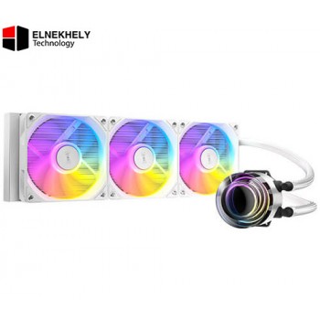 Antec Vortex 360mm ARGB LUM Liquid CPU Cooler – AIO Water Cooling System with PWM Fans Addressable RGB, Intel & AMD Support Up to 280W TDP (White)