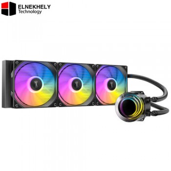 Antec Vortex 360mm ARGB LUM Liquid CPU Cooler – AIO Water Cooling System with PWM Fans Addressable RGB, Intel & AMD Support Up to 280W TDP (Black)