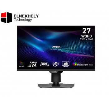 MSI MAG 274QPF X30MV 27 Inch WQHD Rapid VA Mini LED Gaming Monitor, 300Hz, 0.5ms GTG, DisplayHDR 1000, Adaptive Sync, USB-C, HDMI & DisplayPort, Height Adjustable Stand