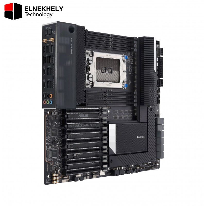 ASUS Pro WS WRX80E-SAGE SE WiFi II Workstation Motherboard | AMD WRX80 Chipset | Supports Ryzen Threadripper PRO CPUs | Extended-ATX | PCIe 4.0 | ECC Memory | WiFi 6 | Dual 10G LAN