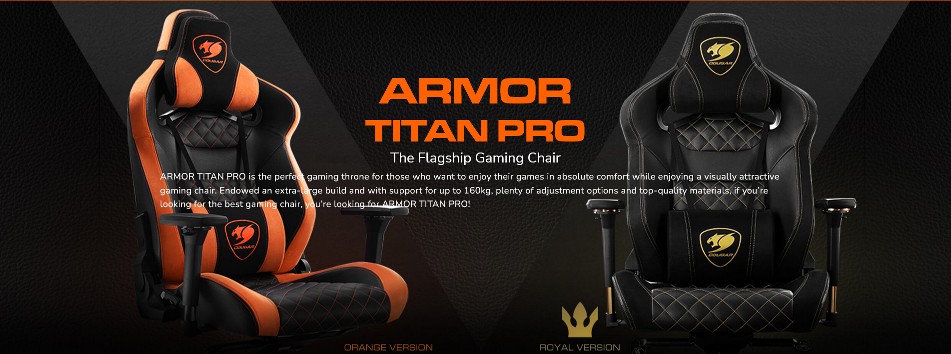 Cougar Armor Titan Pro Gaming Chair - Black/Orange - Armor Titan Pro