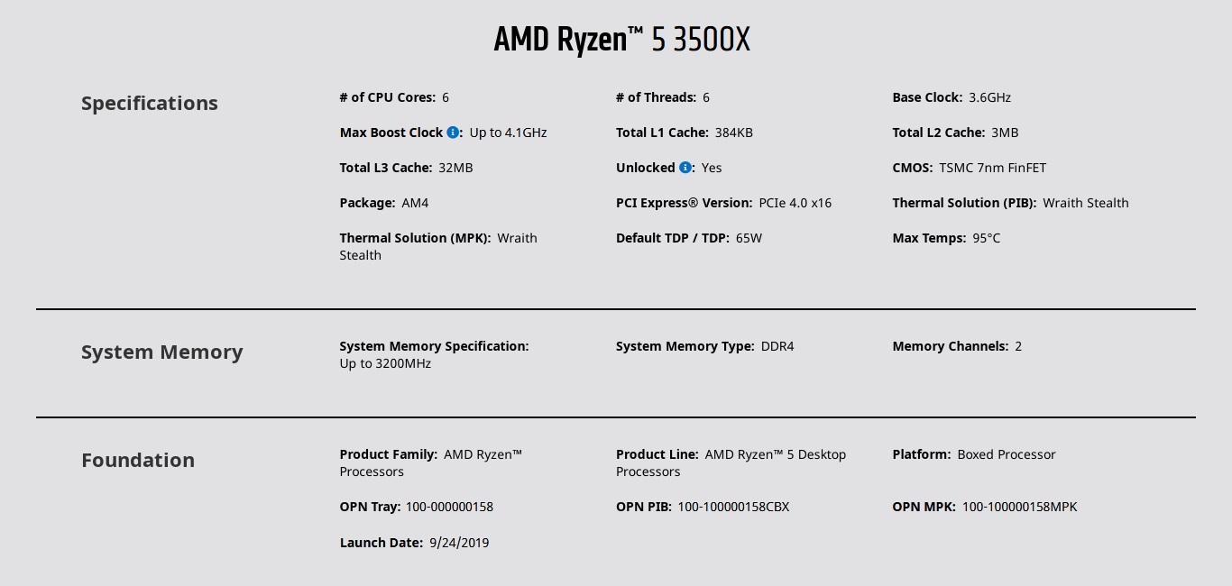 Review ryzen 5 3500x deals