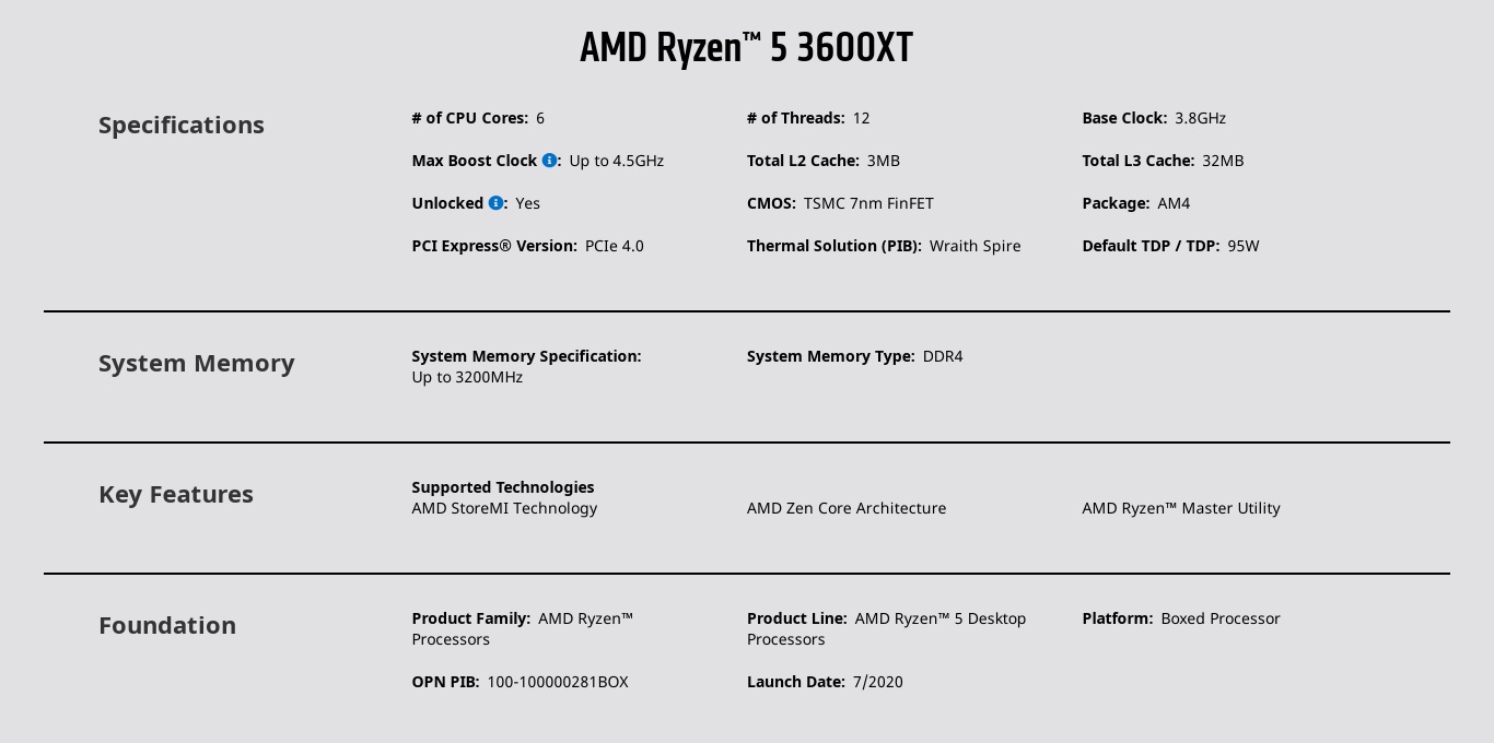 Amd ryzen 5 3600xt 4.5 ghz deals