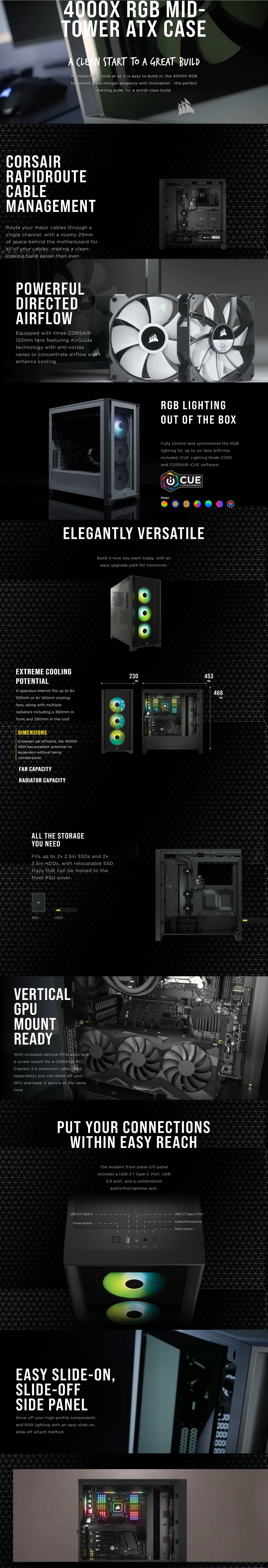 Corsair iCUE 4000X, Intel® Core™ i9-11900, 32GB RAM 3200MHz RGB, RTX 3 –  Direct Computers