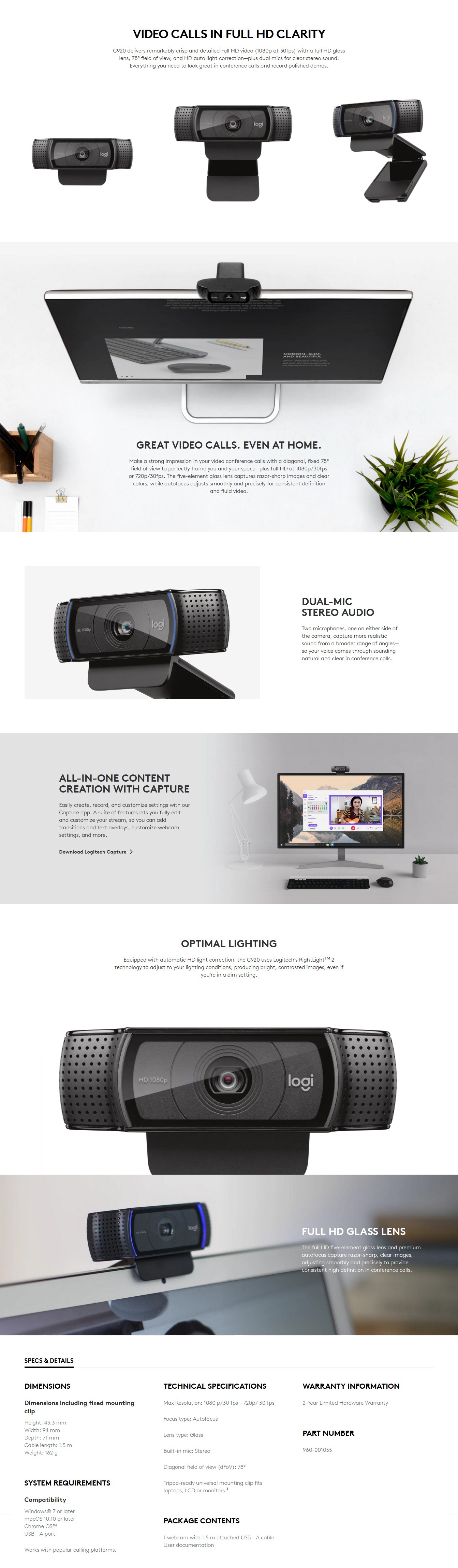 Logitech HD Pro Webcam C920 —